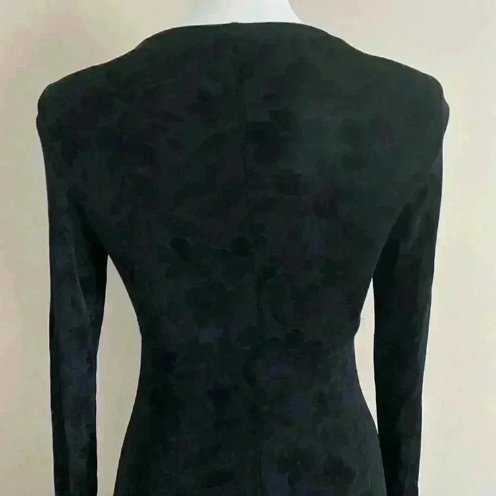 Black Floral Classy Dress - Picture 6 of 7